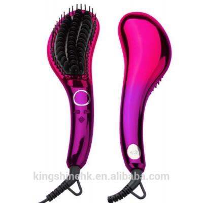 LCD Digital Combs Electric Ceramic Heat ionic Hair Straightening Brush